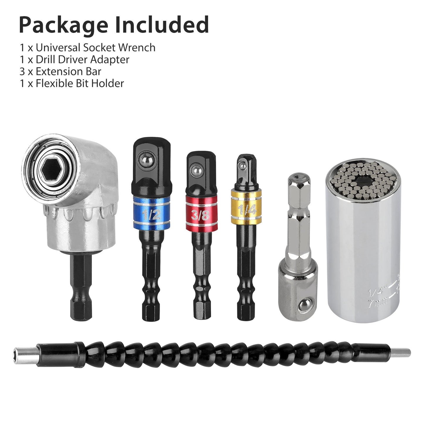Universal Socket Grip Ratchet Wrench Power Drill Adapter