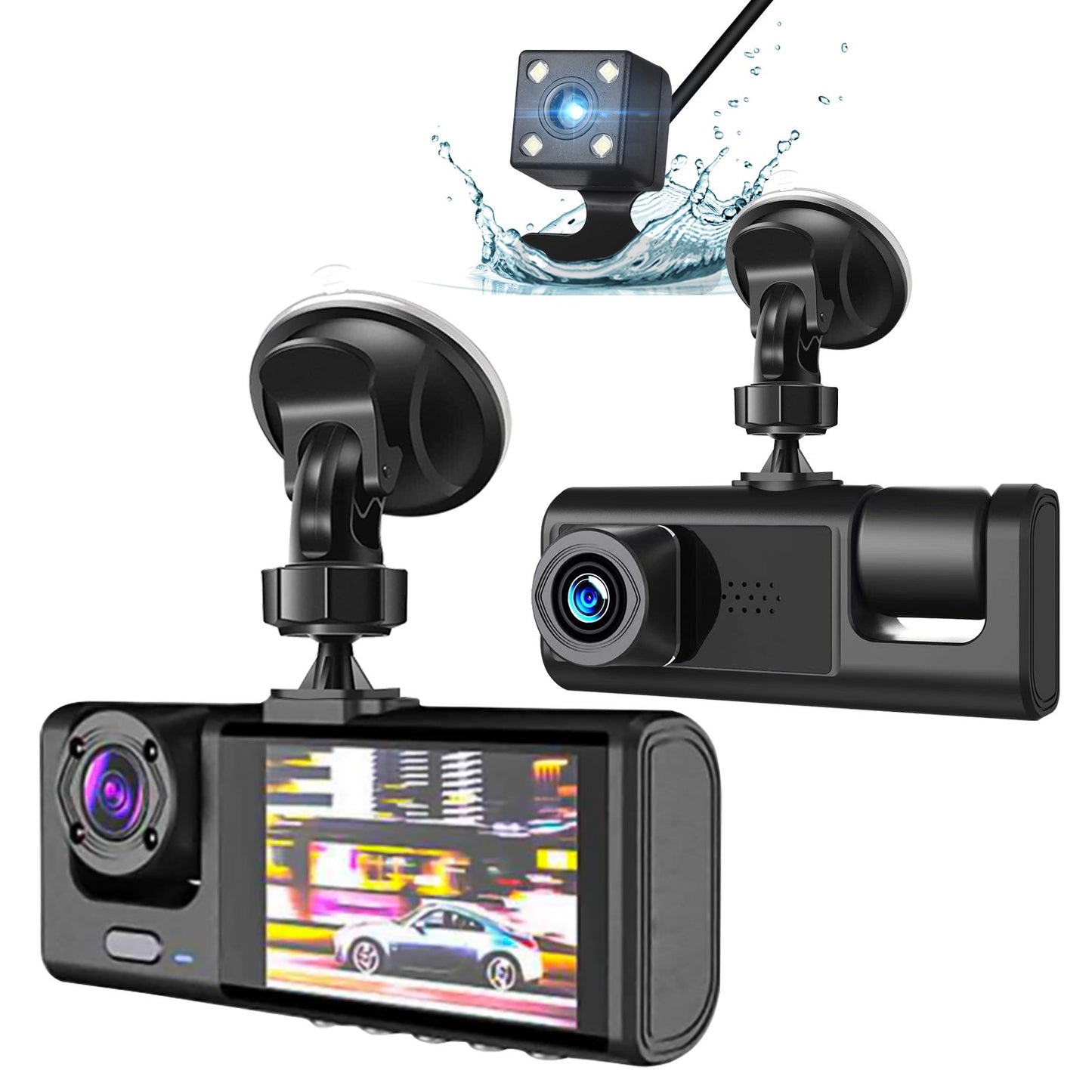 3 Camera 1080P Car DVR Dash Cam
