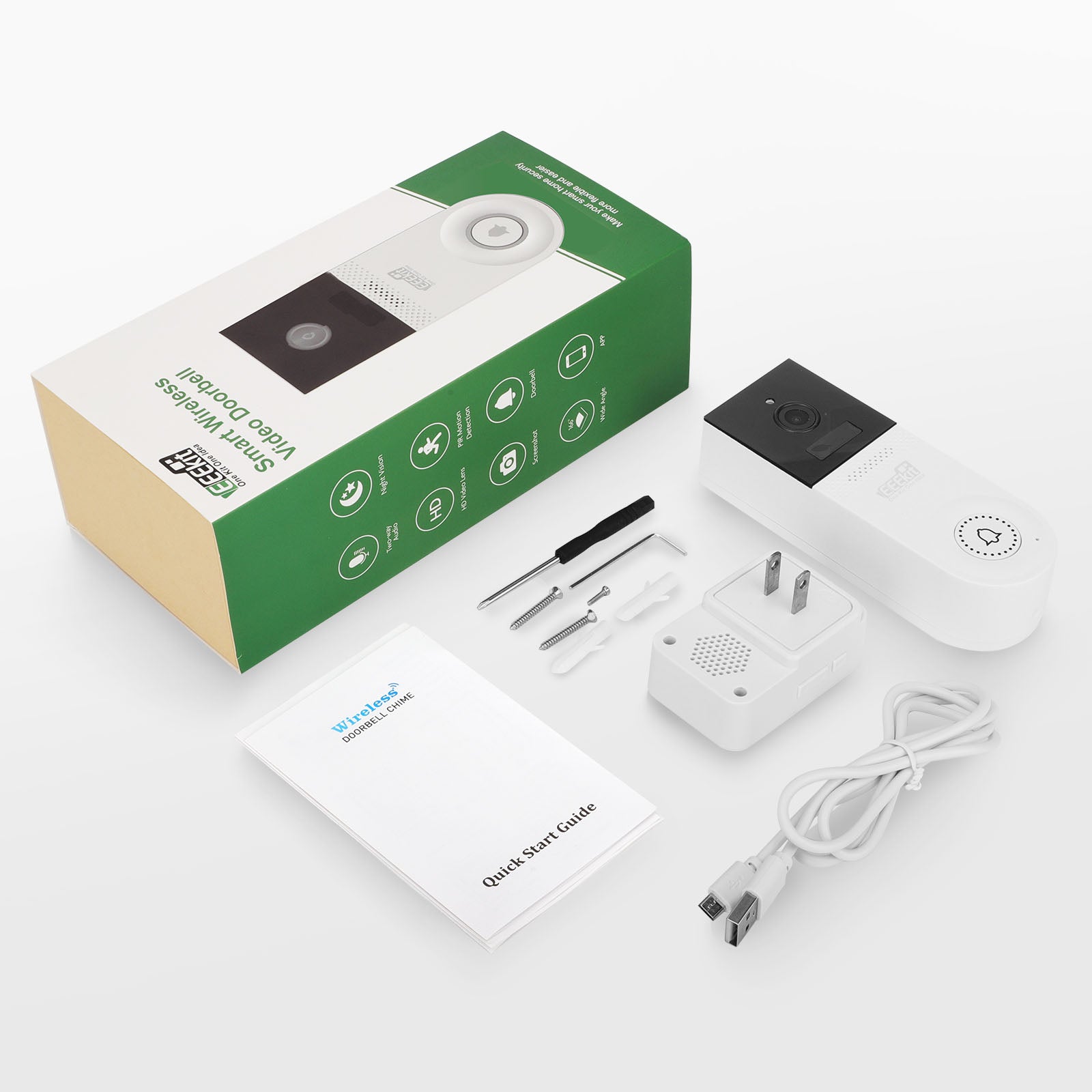 Wireless Chime Xtreme Connected Home Doorbell Battery Video