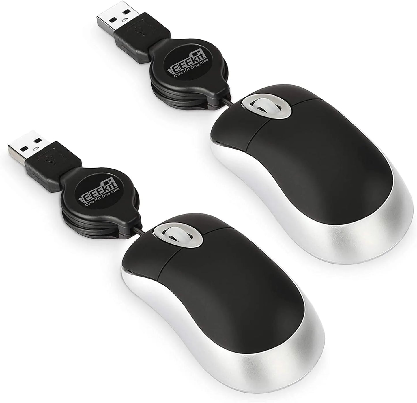 EEEkit Mini USB Mouse Black 2pcs