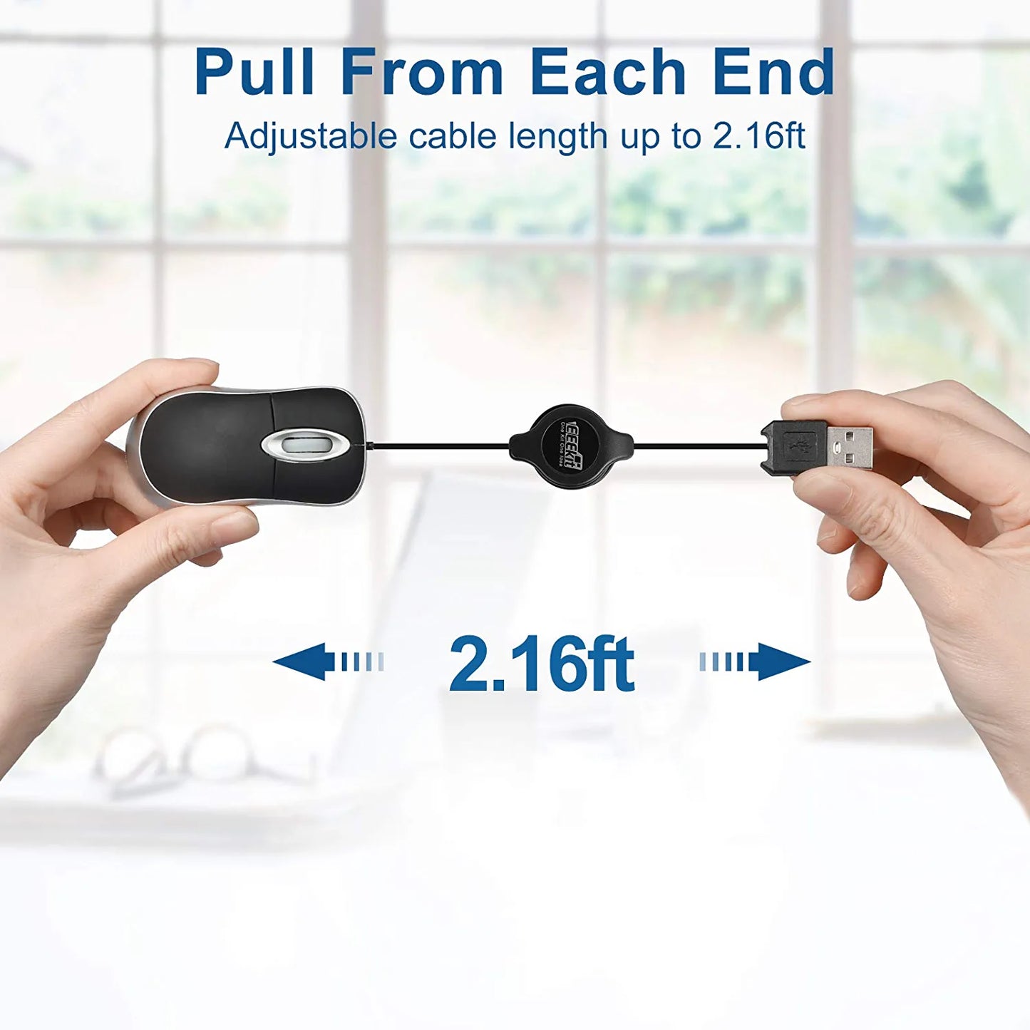 EEEkit Mini USB Mouse Black 2pcs